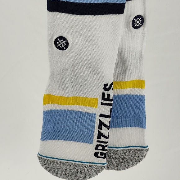 NWT Stance x NBA Memphis GRIZZLIES SHORTCUT 2 Crew Socks Size L 9-13 - Picture 6 of 12